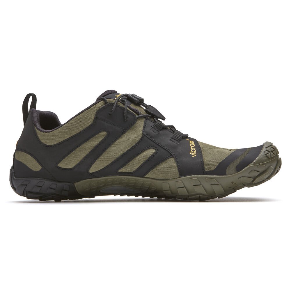 Zapatos De Trail Mujer Verde Oliva/Negros - FiveFingers V-Trail 2.0 - BLYEPH-526